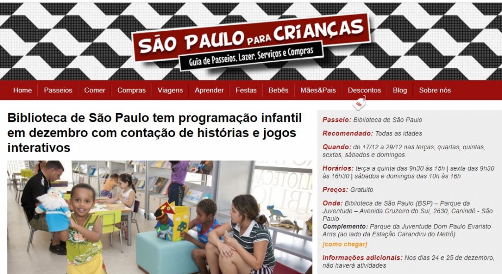 São Paulo para Crianças / Reprodução.
