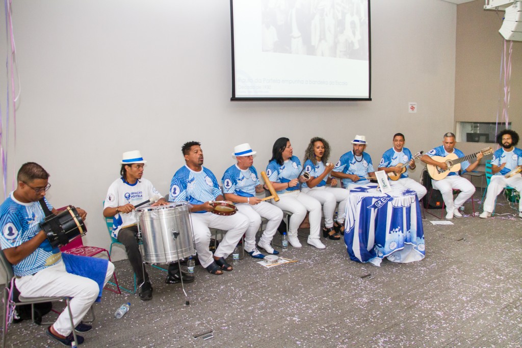 Agrupamento musical do Consulado da Portela na BSP. Foto: Paulo Matheus