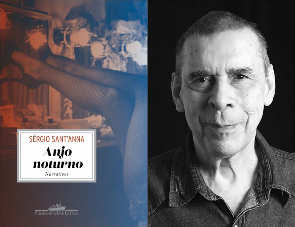 O escritor Sérgio Sant'Anna e seu último livro publicado, "Anjo noturno". Foto Montagem/ Divulgação